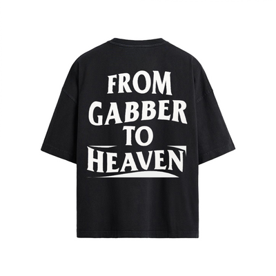 GABBER TO HEAVEN BASIC Maglietta Oversize Unisex