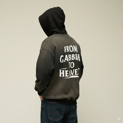 GABBER TO HEAVEN BASIC Felpa con Zip Oversize Unisex