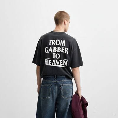GABBER TO HEAVEN BASIC Maglietta Oversize Unisex