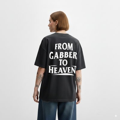 GABBER TO HEAVEN BASIC Maglietta Oversize Unisex